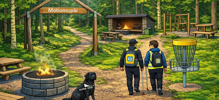 animerad tid med grillplats, vindskydd, discgolfbana samt ett motionsspår