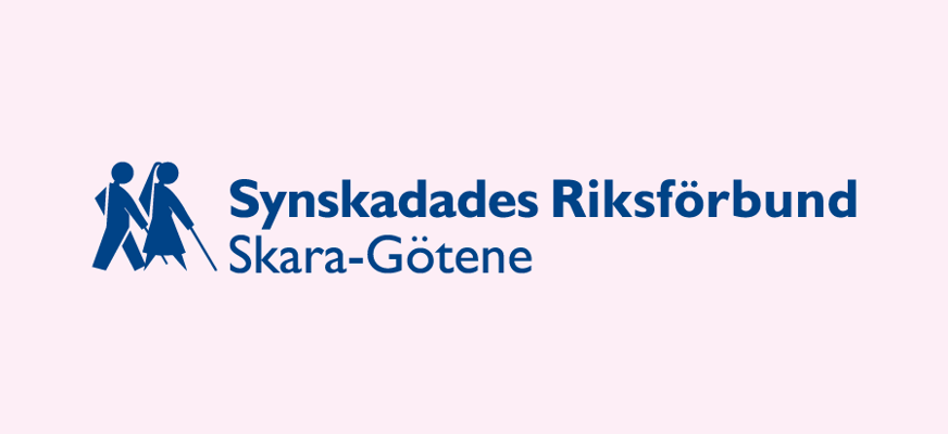 SRF logotyp Skara Götene rosa bakgrund