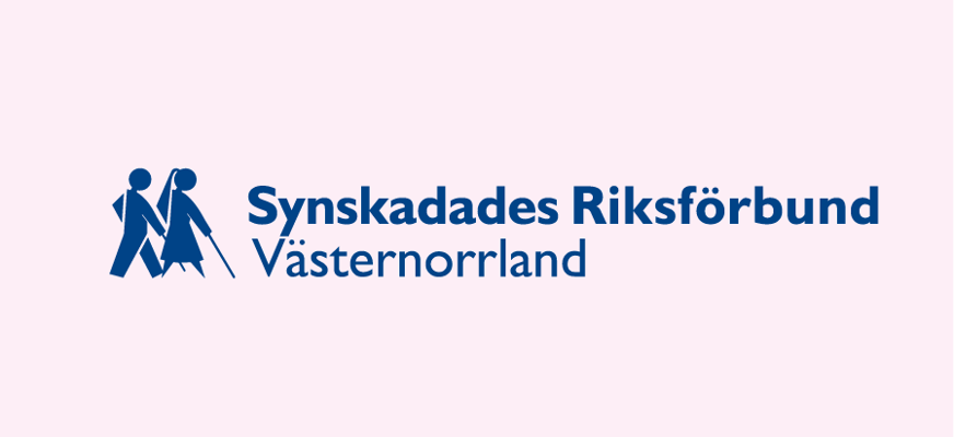 SRF logotyp Västernorrland rosa bakgrund