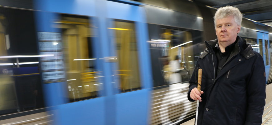 Niklas Mattsson vid tunnelbana
