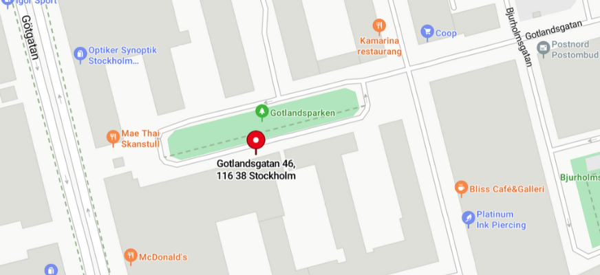 En karta som visar var Gotlandsgatan ligger