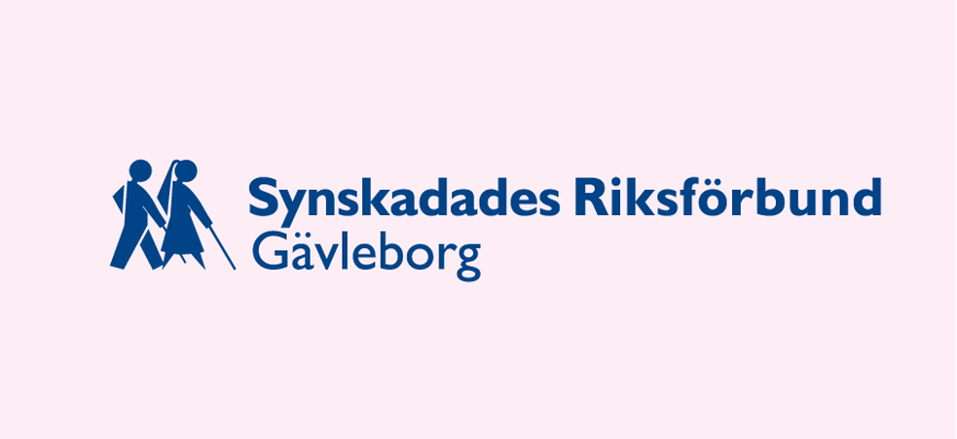 SRF logotyp Gävleborg rosa bakgrund