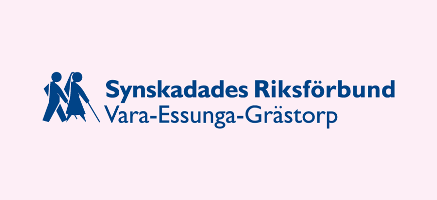 SRF logotyp Vara Essunga Grästorp rosa bakgrund