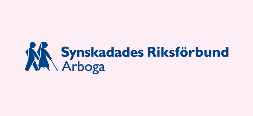 SRF logotyp Arboga rosa bakgrund