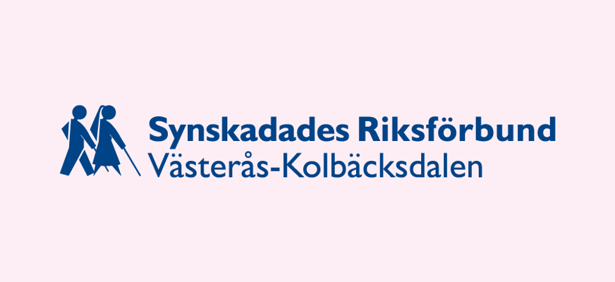 SRF logotyp Västerås Kolbäcksdalen rosa bakgrund